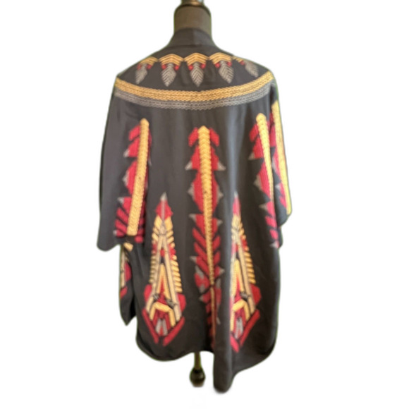 Johnny Was JW Los Angele Tribal Kimono Boho Cardigan Southwestern Embroidery (S) - Picture 5 of 12